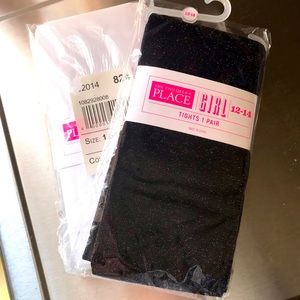 Childrens Place, Tights 2 Pairs, Size 12/14